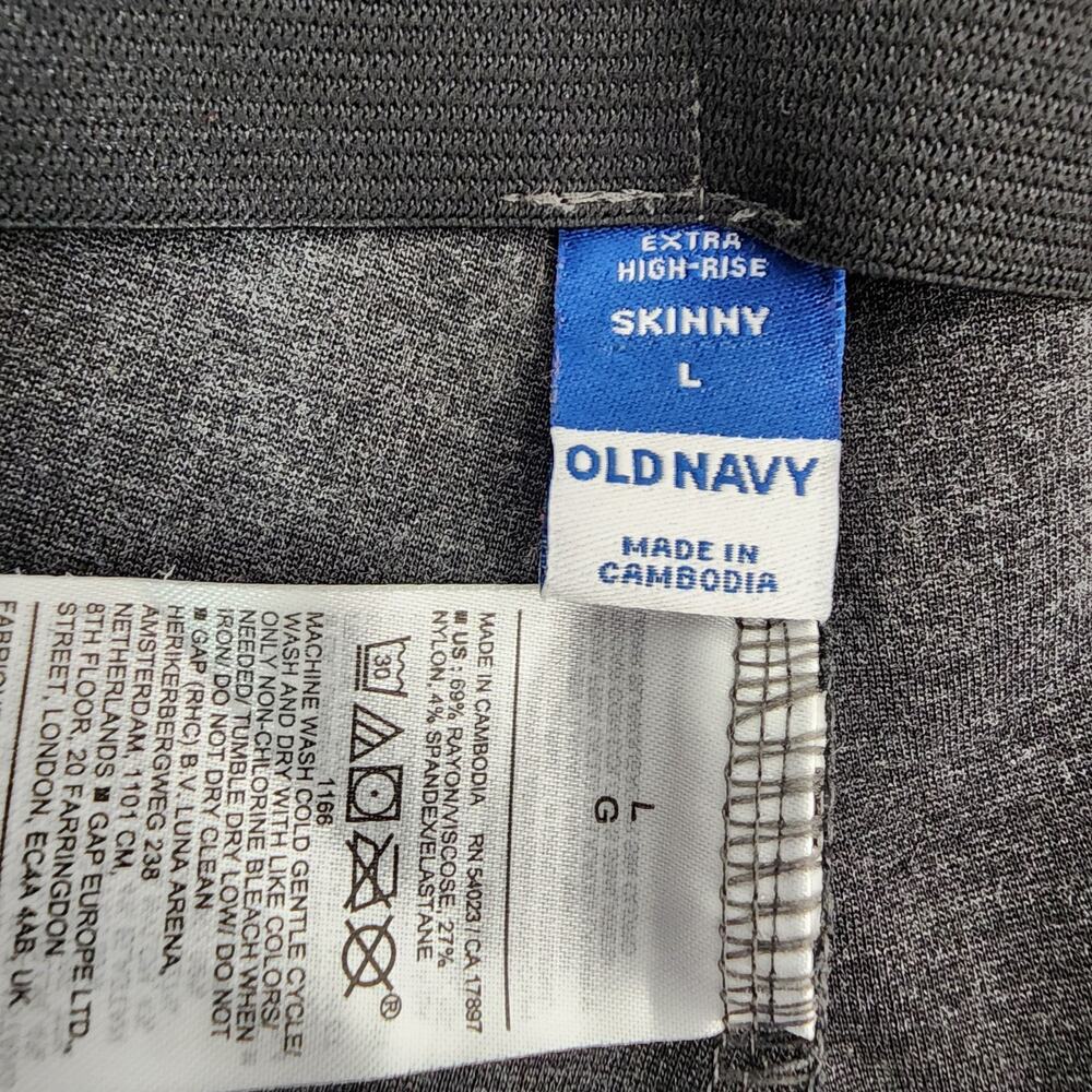 Old Navy Womens Extra High-Waisted Stevie Skinny Pants Large Heather Gray Ponte - Picture 6 of 9